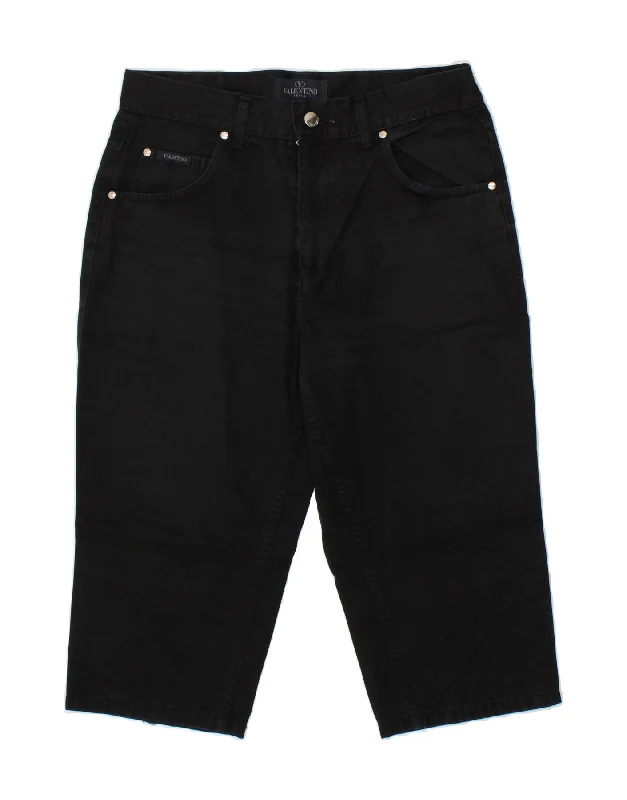 VALENTINO Mens Denim Bermuda Shorts W33 Medium Black Cotton