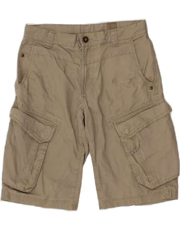 VINTAGE Mens Cargo Shorts W30 Medium Beige Cotton