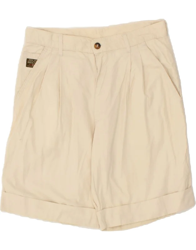 VINTAGE Mens Pegged Chino Shorts IT 48 Medium W30  Beige Cotton