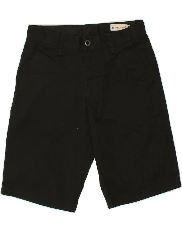 VOLCOM Mens Chino Shorts  W30 Medium Black Polyester