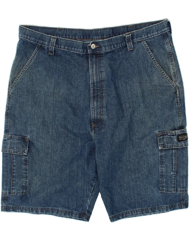 WRANGLER Mens Cargo Denim Shorts W42 2XL Blue