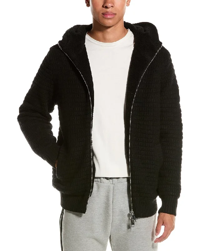 Armani Exchange Wool-Blend Knit Coat