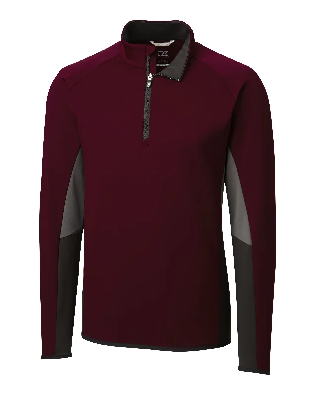 Cutter & Buck Traverse Colorblock Stretch Quarter Zip Mens Pullover