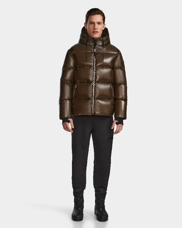 DANIEL S MEN'S GLOSSY DOWN PUFFER