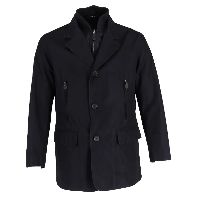 Hermès Blazer with Gilet in Navy Blue Cotton