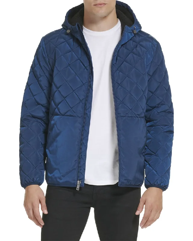 Kenneth Cole Diamond Quilted Coat