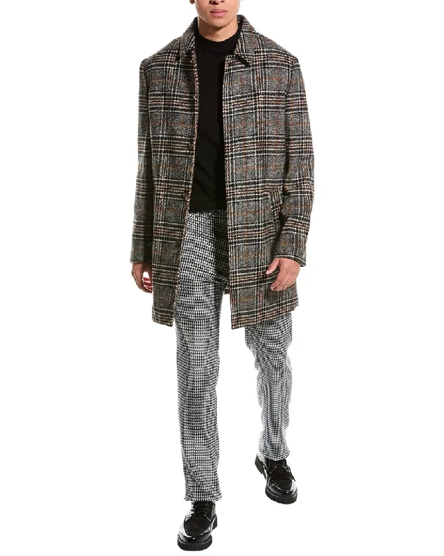 Paisley & Gray Slim Fit Wool-Blend Topper Coat