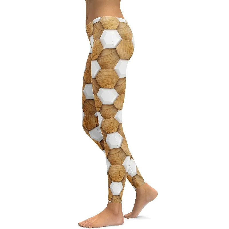 3D Wood Pattern Leggings