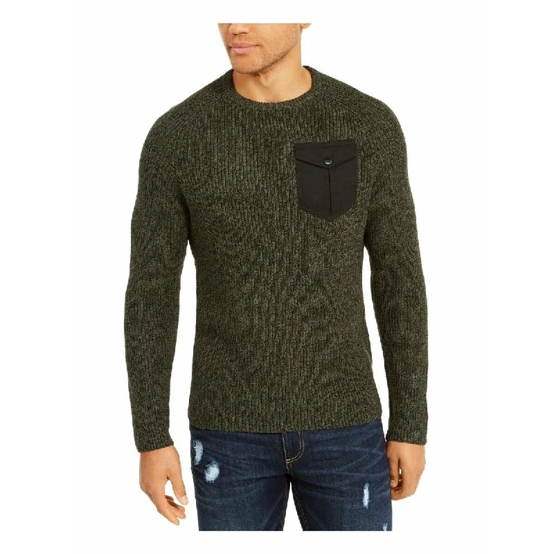 American Rag Men's Crewneck Pocket Sweater Green Size Medium