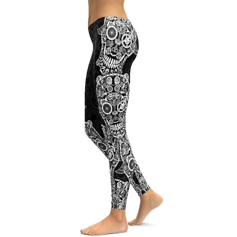 Biker Skull Leggings