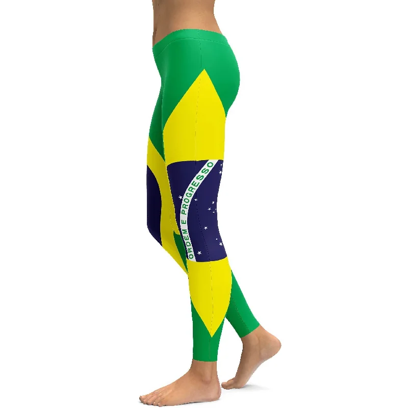 Brazilian Flag Leggings