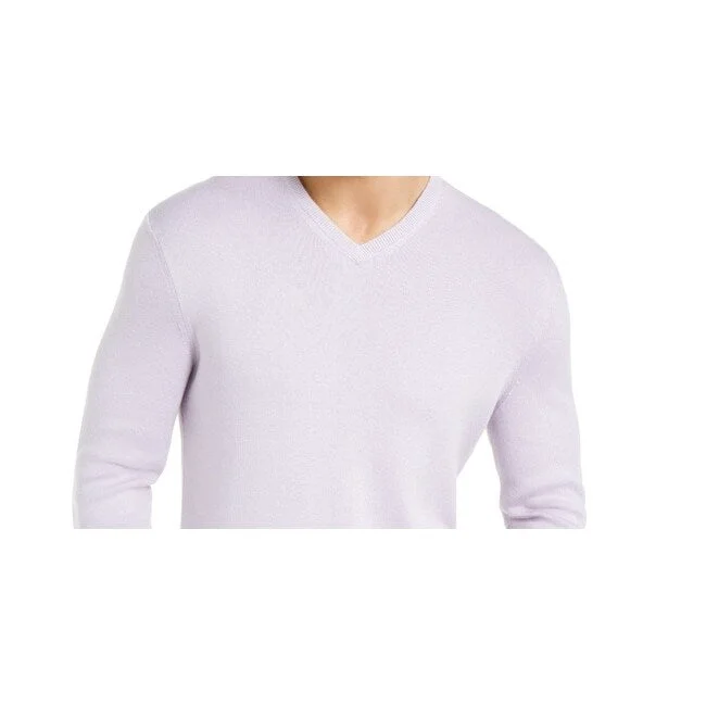 Calvin Klein Men's Regular Fit V Neck Sweater Purple Size Xx-Large