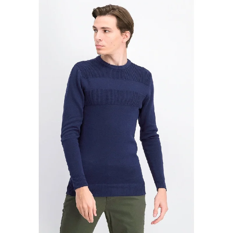 Club Room Men's Textured Cotton Sweater Navy Size Extra Small