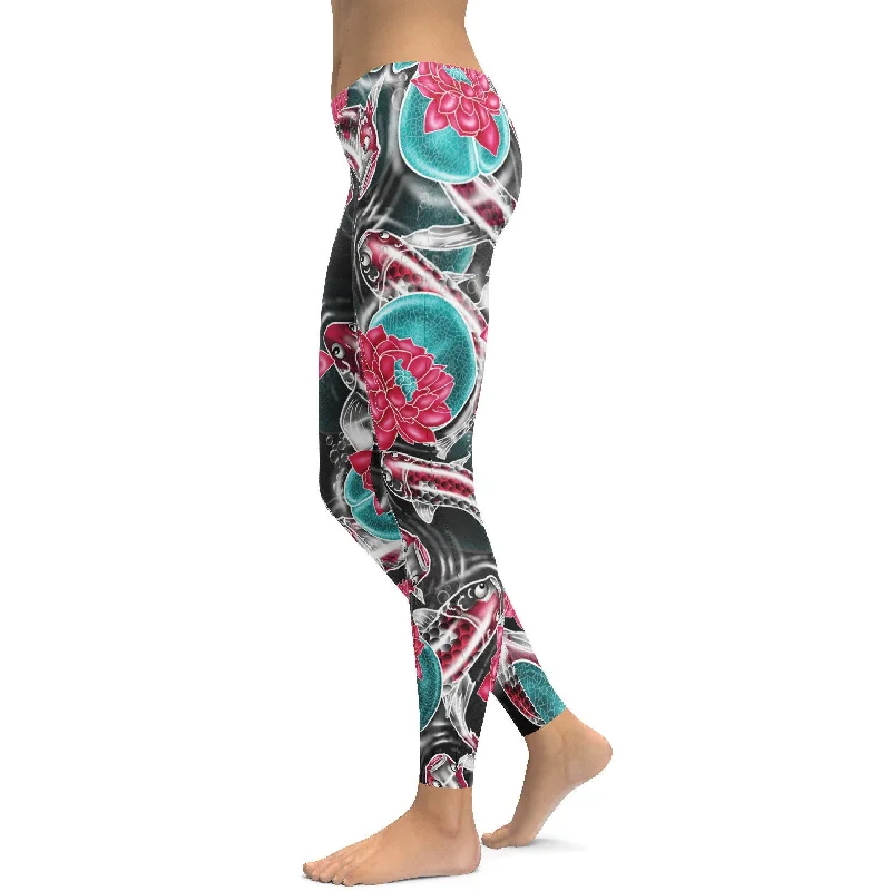 Colorful Koi Fish Leggings