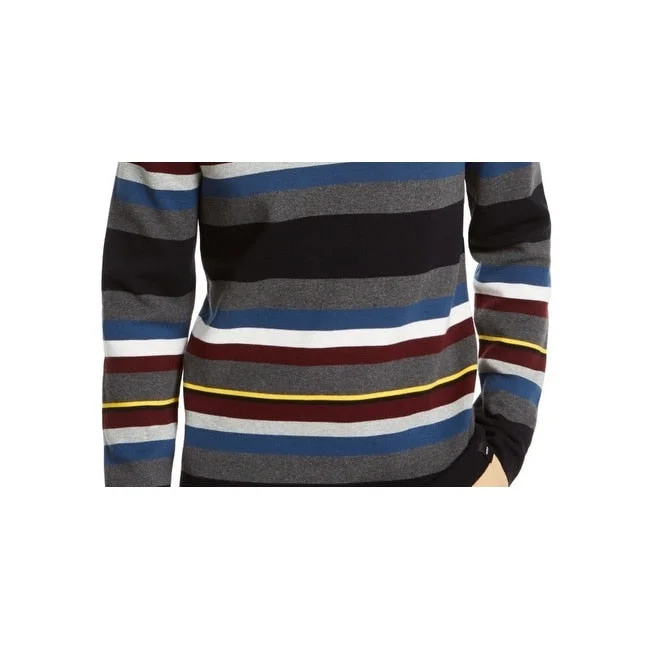 Dkny Men's Roadmap Regular Fit Stripe Sweater Navy Size Xx-Large