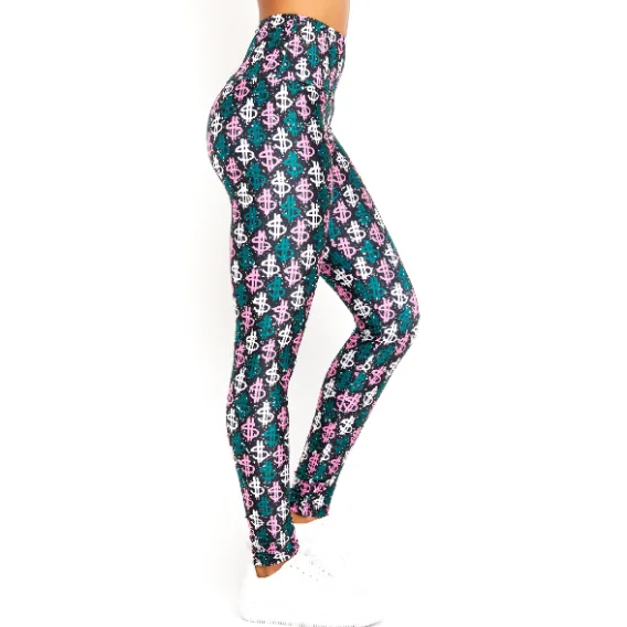 Dollar Sign 7/8 Crop Leggings