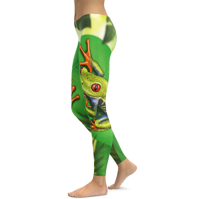 Green Tree Frog Leggings