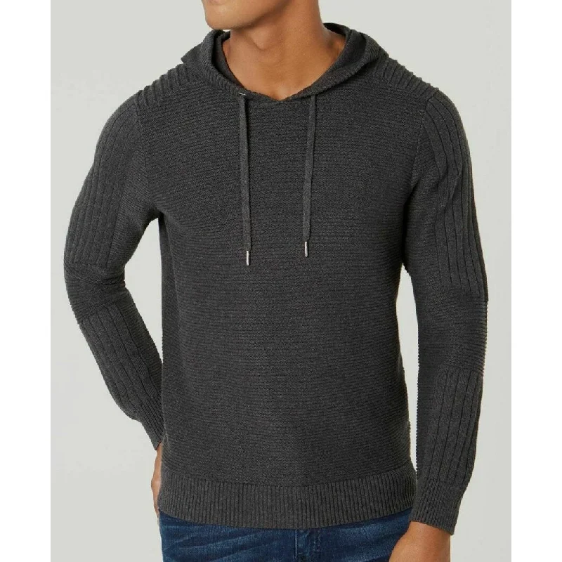 INC International Concepts Men's Hooded Sweater Gray Size Extra Small