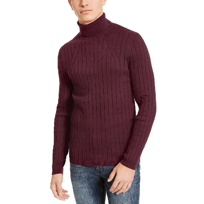 INC International Concepts Men's Ribbed Turtleneck Sweater Wine Size 3 Extra Large