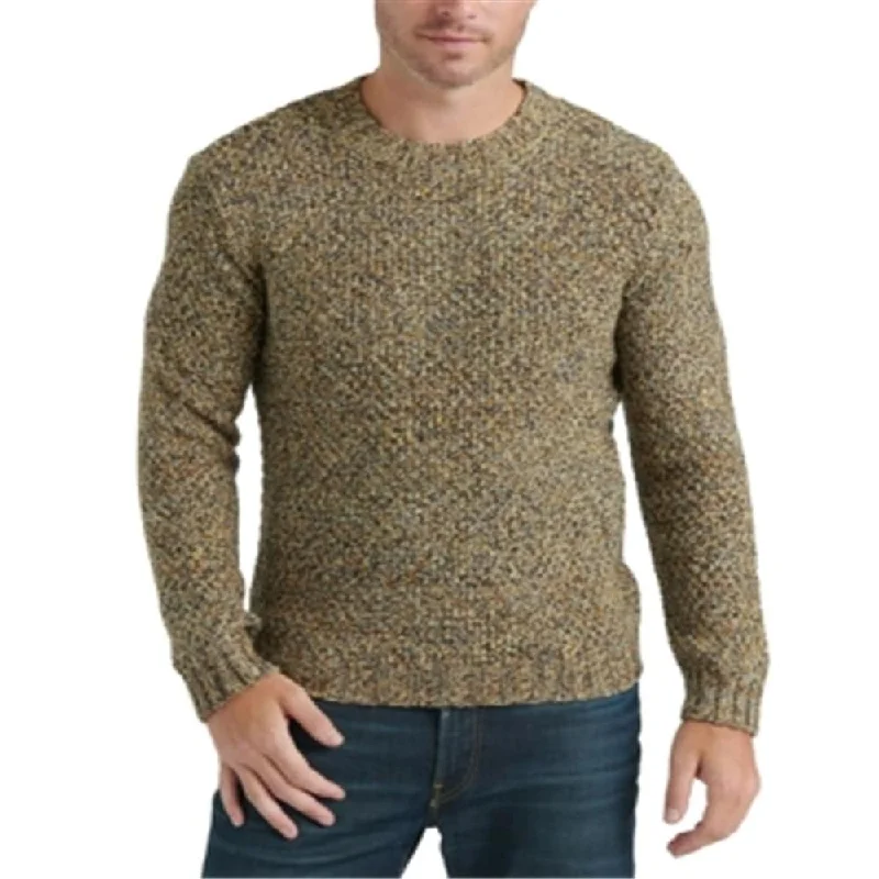 Lucky Brand Men's Marled Knit Sweater Brown Size Large