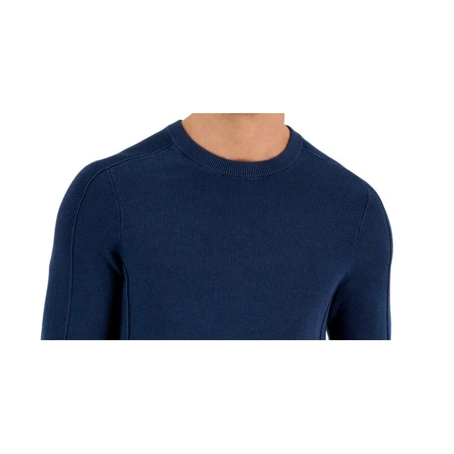 Michael Kors Men's Garment Dyed Crewneck Sweater Blue Size X-Large