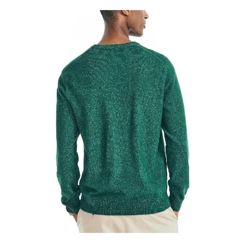 Nautica Men's Heathered Long Sleeve Crewneck Sweater Green Size Xx-Large