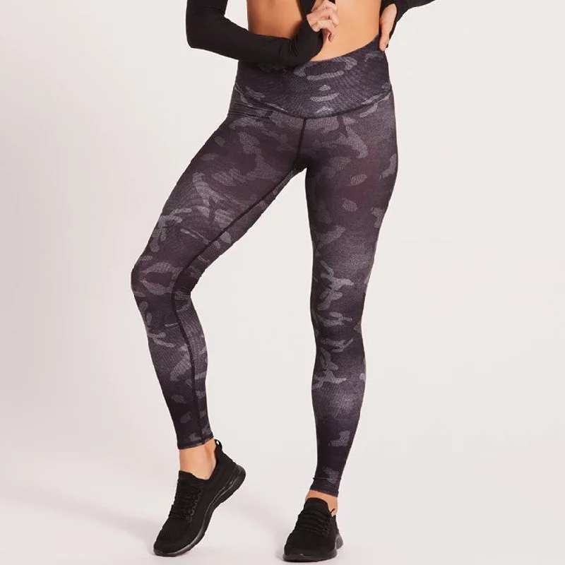 Camo Barefoot Leggings - Midnight