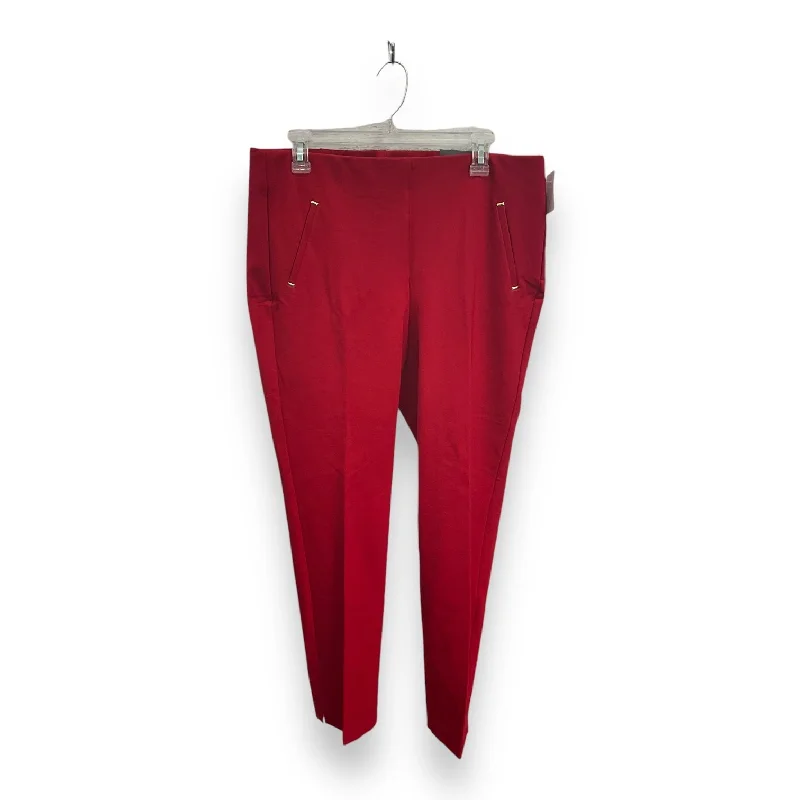 Pants Leggings By Chicos In Red, Size: 12p