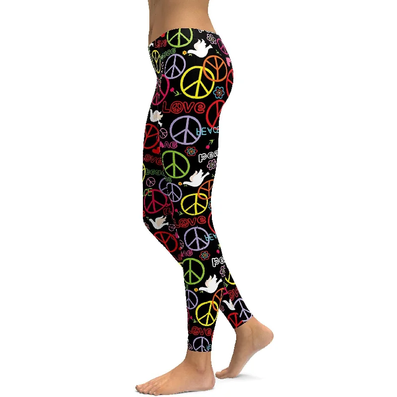 Peace Symbol Leggings