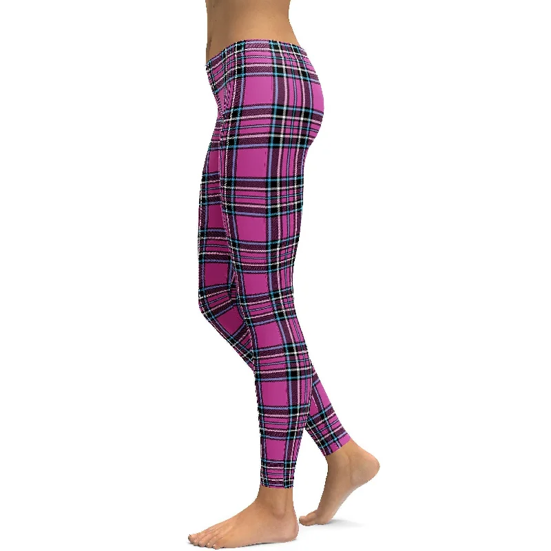 Pink Tartan Leggings