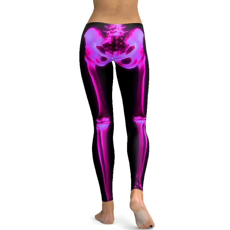 Pink X-ray Skeleton Leggings