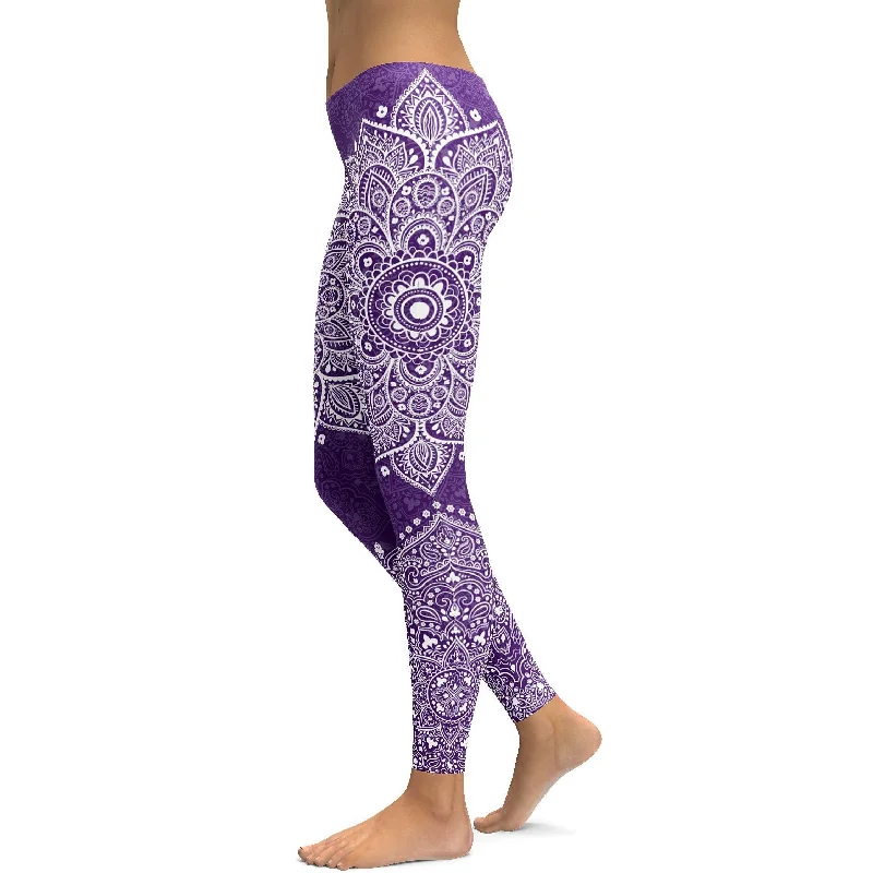 Purple Mandala Leggings