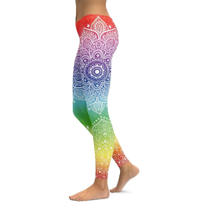 Rainbow Mandala Leggings