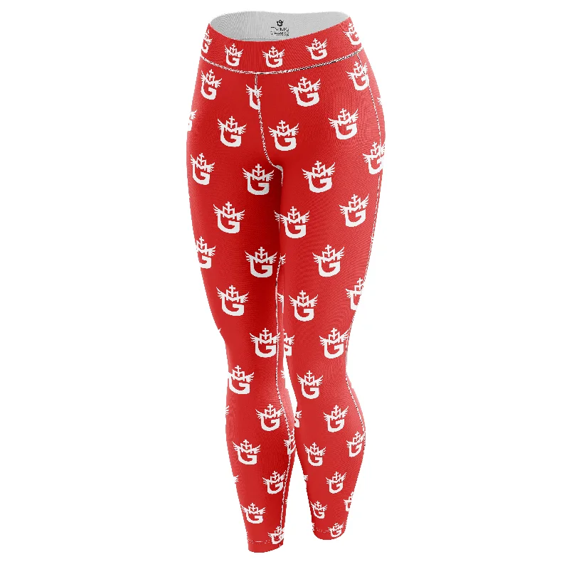 Red TMMG All Over Logo Leggings