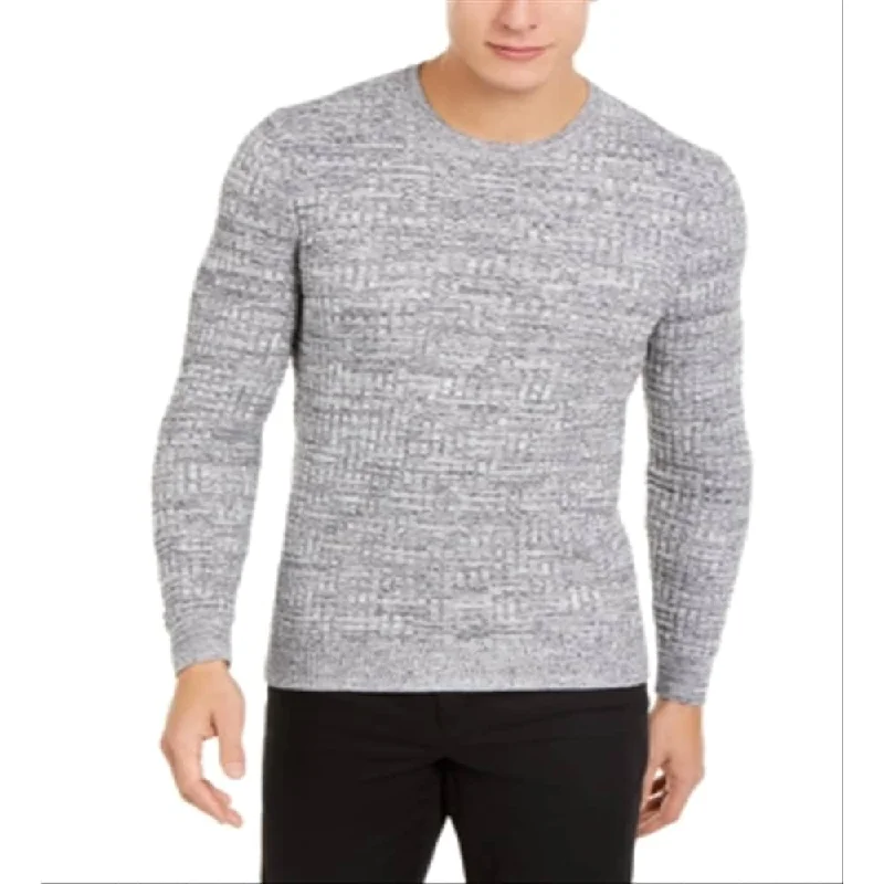 Tasso Elba Men's Basket Weave Crewneck Sweater Black-White Size S