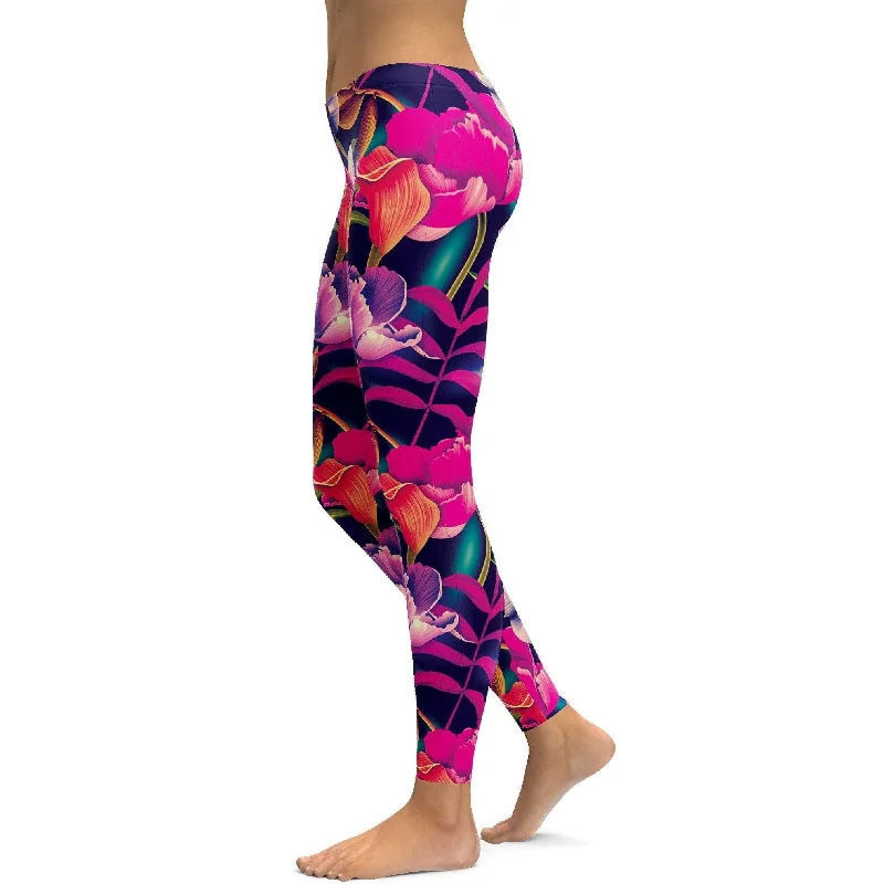 Tropical Floral Leggings