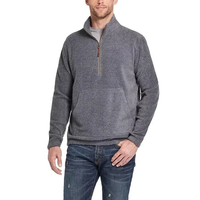 Weatherproof Vintage Men's Gray Long Sleeve Classic Fit Quarter-Zip Fleece Sweater Gray Size X-Large - XL